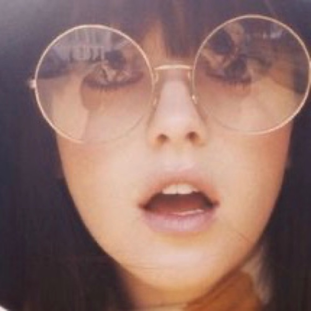 Oversized Round 70s Hippie Rose Tinted Glasses ✌️